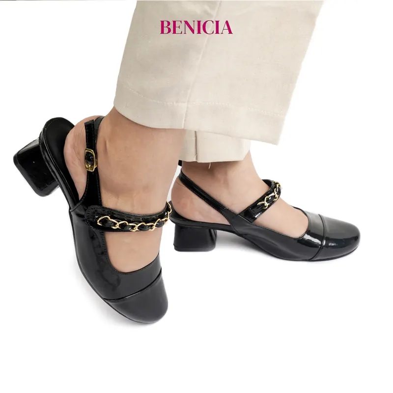 BENICIA Eliza Sepatu Heels Tali Wanita Hak 5 Cm Ankel Strap