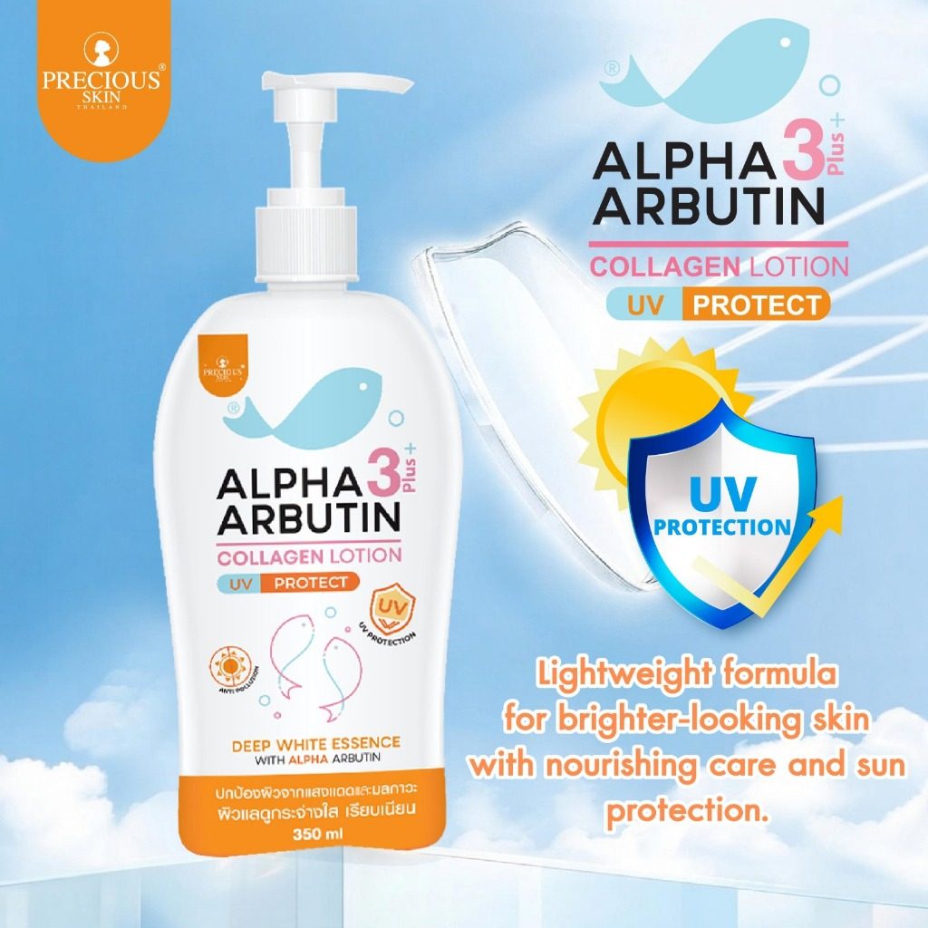 Precious Skin Thailand Alpha Arbutin 3+ Collagen Lotion Deep White Essence SPF UV Protect