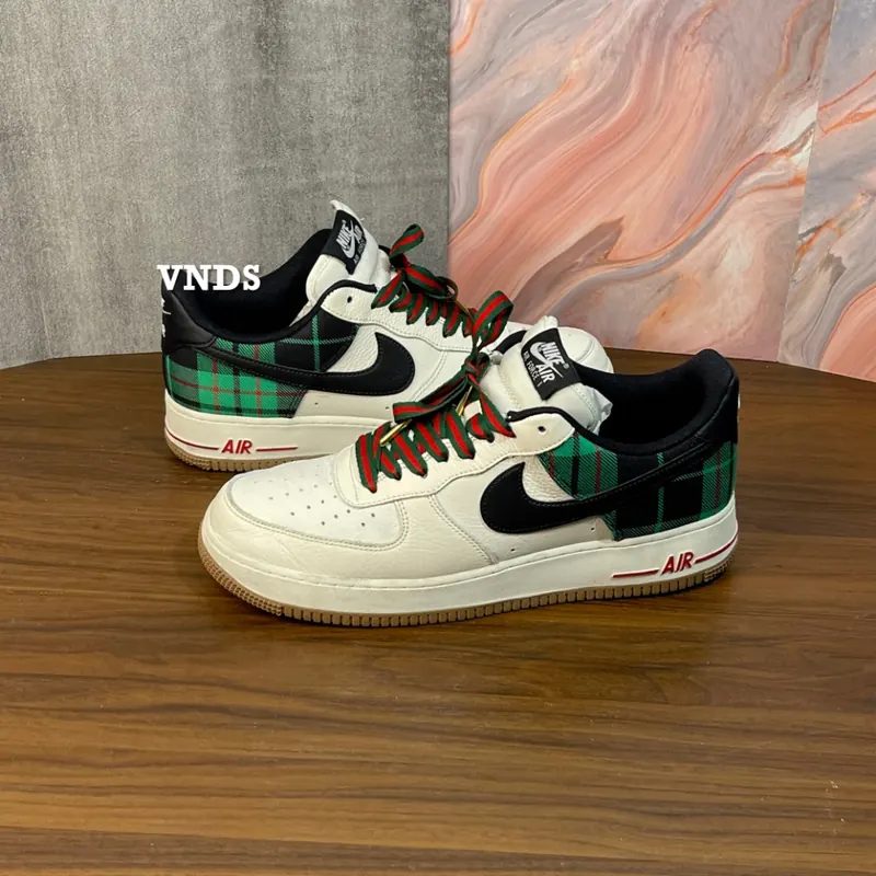 VNDS Air Force 1 Low '07 LX "Plaid Pale Ivory Stadium Green", SZ 45