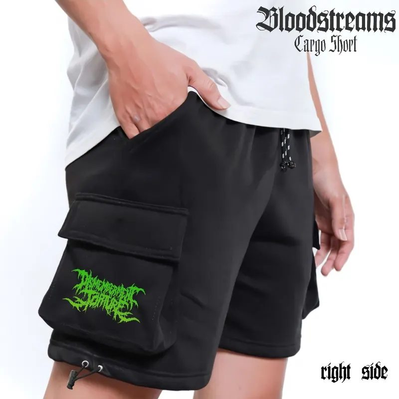 Celana Pendek Cargo Dismemberment Torture Pria dan Wanita Katun Fleece