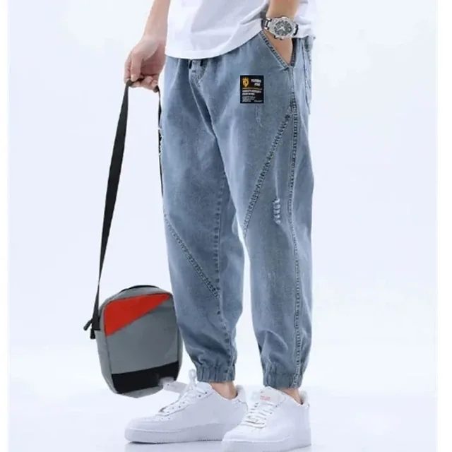 Loose Celana Jogger Jeans Pria Que Cierra Original