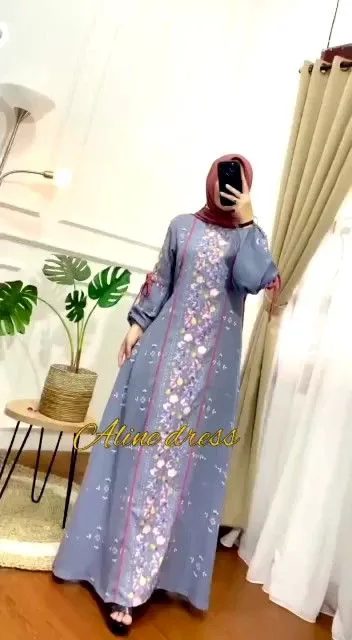 gamis dress motif model elegan simple kekinian amore by ruby aline