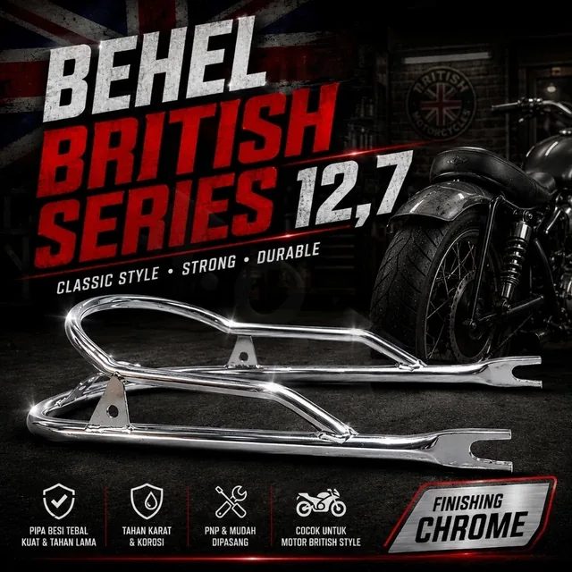 Behel Belakang British Britis Style U Custom Universal Pnp