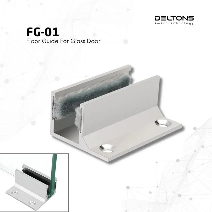 Floor Guide Pintu Kaca Sliding FG-051 Stopper Bawah Geser 12mm