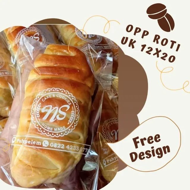 Sablon Plastik Opp Roti 12x20 1000pcs Kemasan