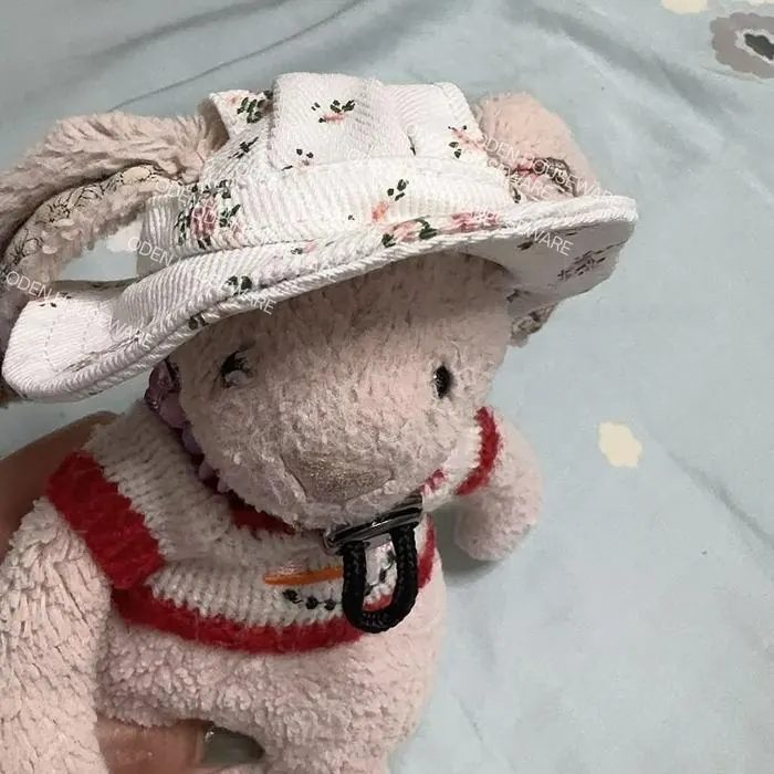 Handmade Custom Summer Bucket Hat Cute Jellycat Accessory Doll