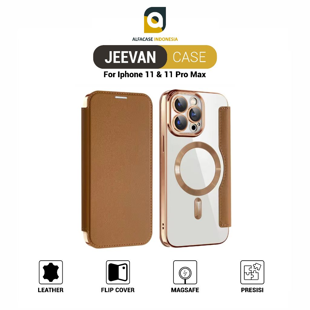 ALFACASE Flip Cover Back Clear iPhone 11 Pro Max - Case Series - Jeevan