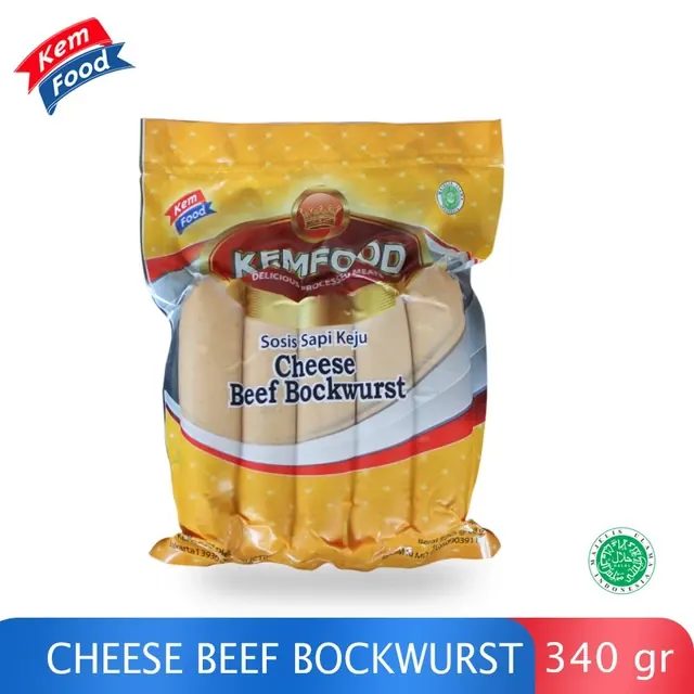 Kemfood Sosis Sapi Keju - Cheese Beef Sausage Bockwurst 340gr