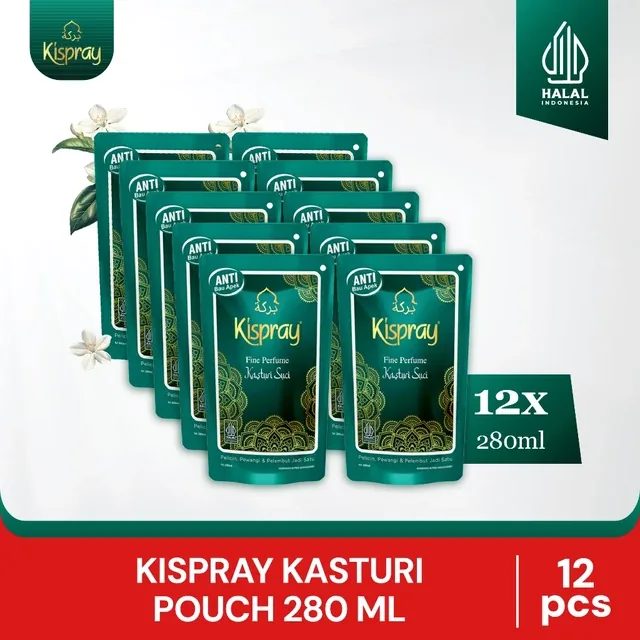 Kispray Kasturi Suci Halal Anti Kuman 280ml x 12 Pcs