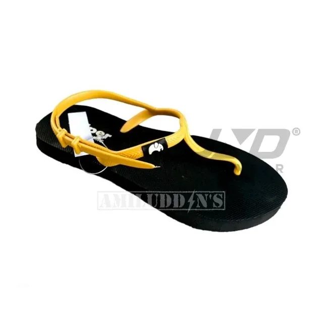 FlLLPERR Girl's Strappy Sandal Let Wanita Cewek Santai Casual - Hitam Kuning JNDF