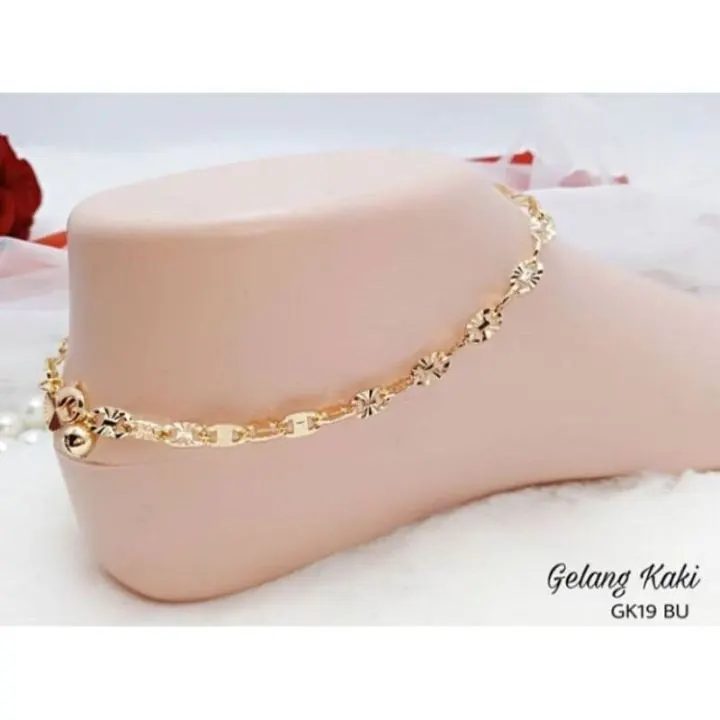 Gelang kaki pecah kopi dewasa emas 24k Xuping