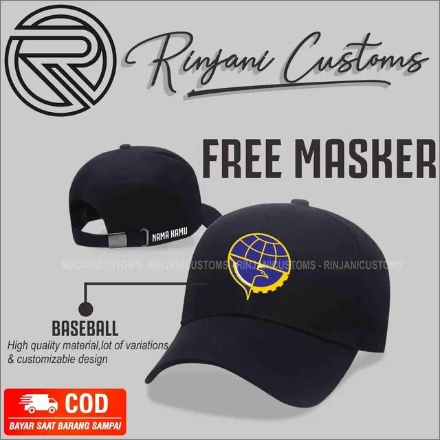 Topi LOGO Dishub.Topi Dinas Perhubungan.Free Masker