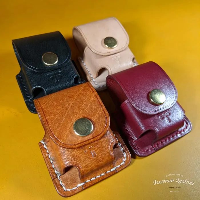 Zippo Lighters Leather Case - kulit vegtan nabati