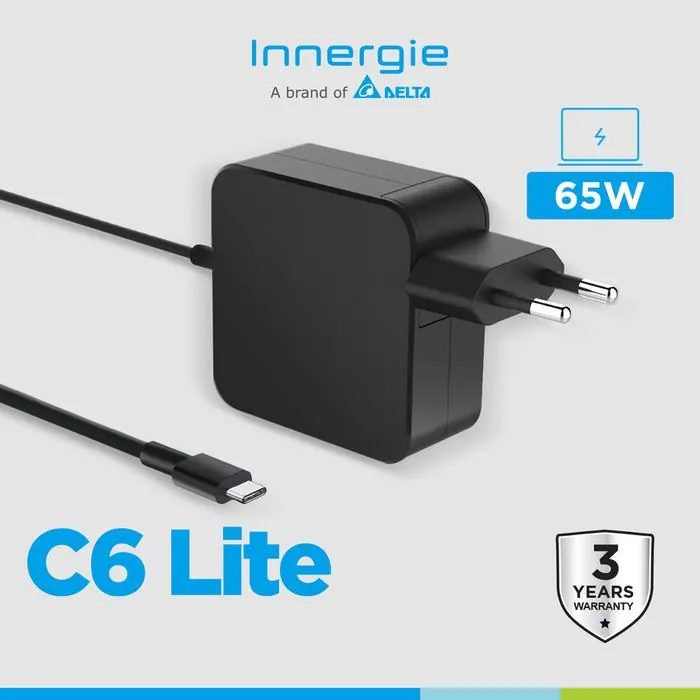 Power Adaptor Laptop INNERGIE Type C 65W PD 3.0 Universal Charger C6 Lite Smartphone