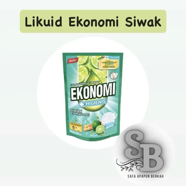 Ekonomi Sabun Liquid Cuci Piring Siwak & Jeruk Limau 650ml