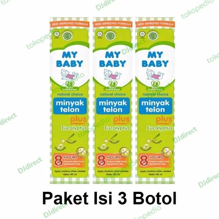 Minyak Telon My Baby Plus Eucalyptus 150 ml - Triple Pack (100% Ori)