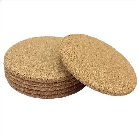 Tatakan Gelas Cork Coaster 3mm Serap Air Diameter 9 cm