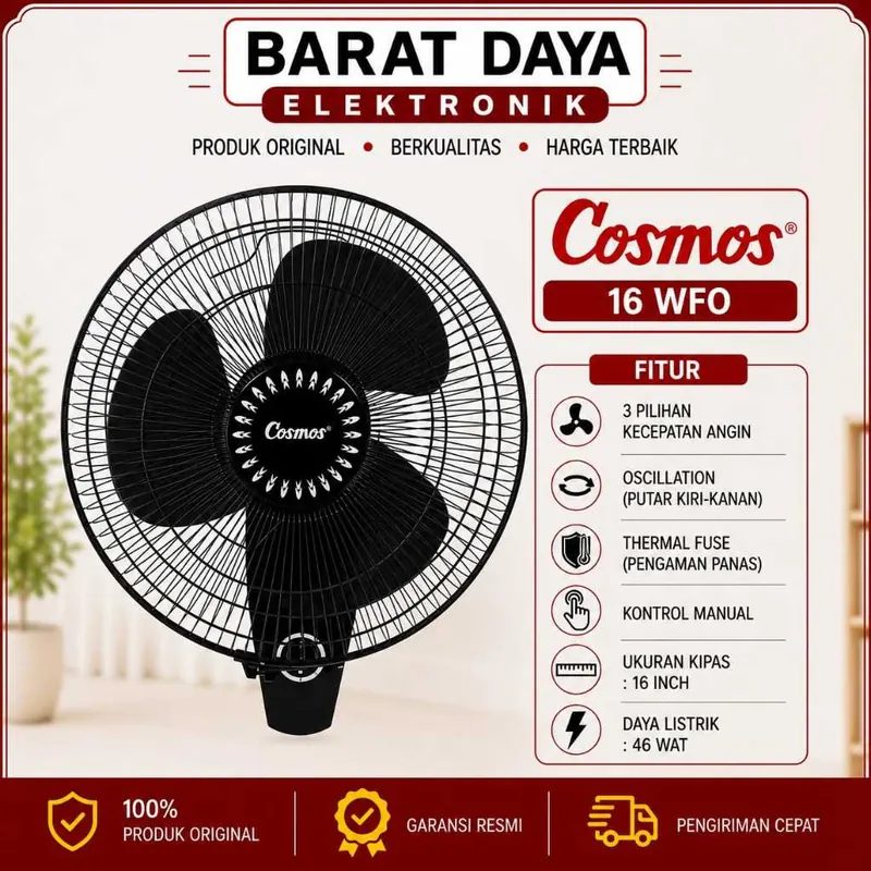 COSMOS Kipas Angin Dinding Wall Fan 16 inch - 16WFO