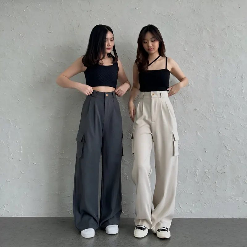 Celana Cargo Wanita Highwaist Premium Pants Kargo