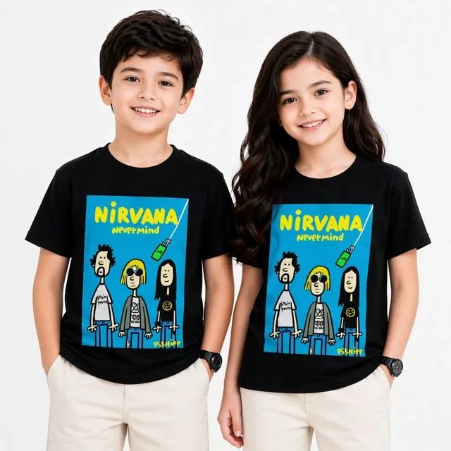 Baju Kaos Anak Nirvana never mind vintage ART 076 l Bahan Cotton Combed Adem Cocok Untuk