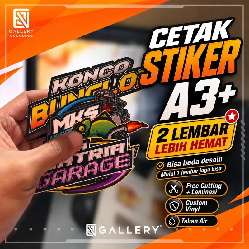 Cetak Stiker A3+ HD Custom