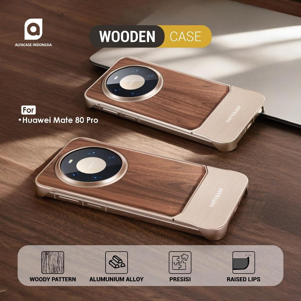 ALFACASE Case Huawei MATE 80 Pro - Wooden - Casing 80