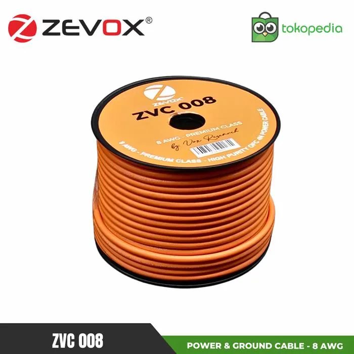 Kabel Power Setrum Mobil Zevox ZVC 008 by Vox Research (8 AWG-Roll)