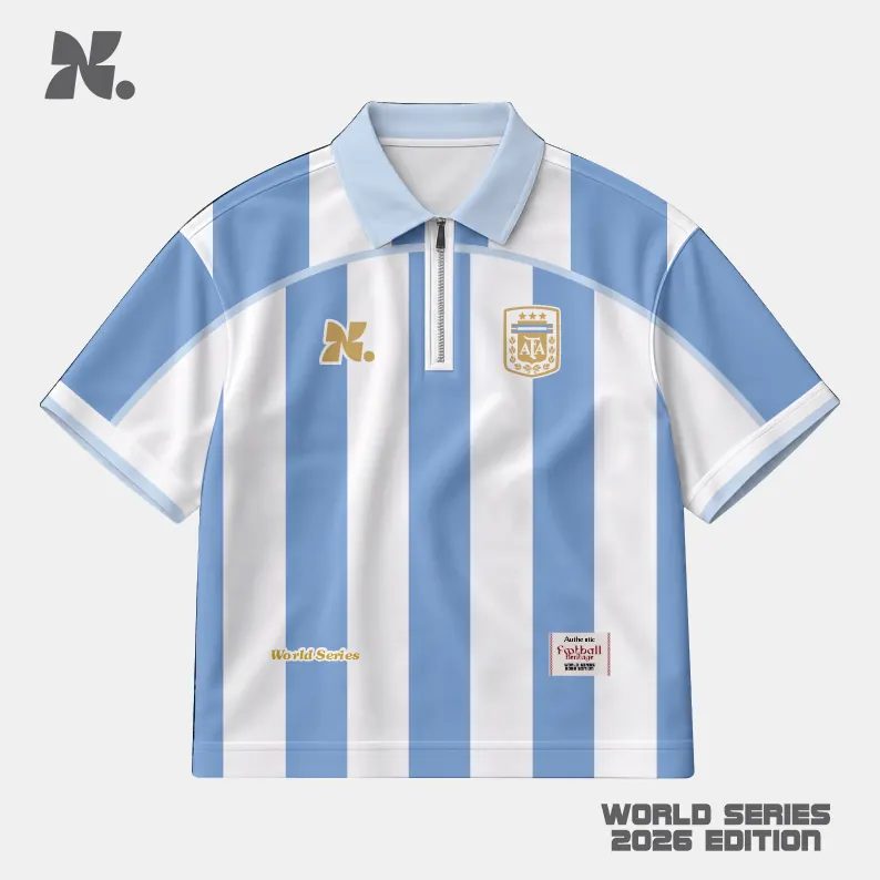 Jersey Argentina Retro Premium Boxy Worlcup Series Edition