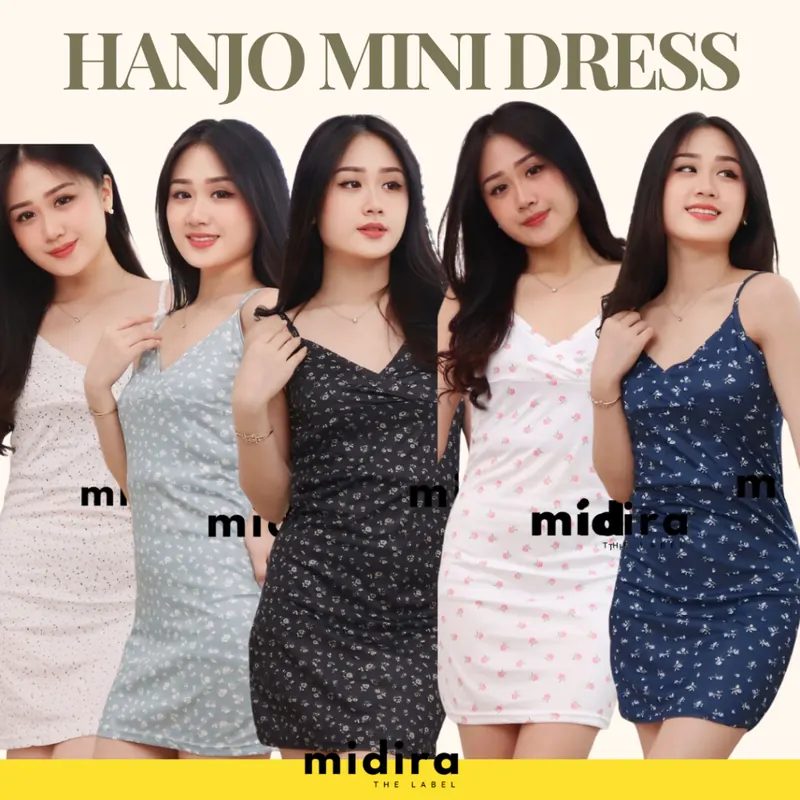 Hanjo Korean Mini Dress Flower Bodycon Piyama