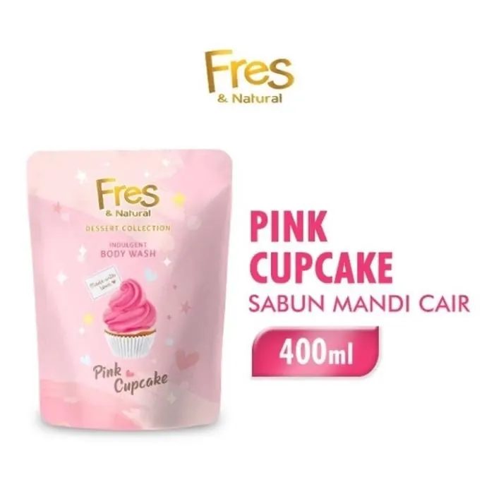 Sabun Mandi Cair Fres & Natural Dessert Collection Pink Cupcake