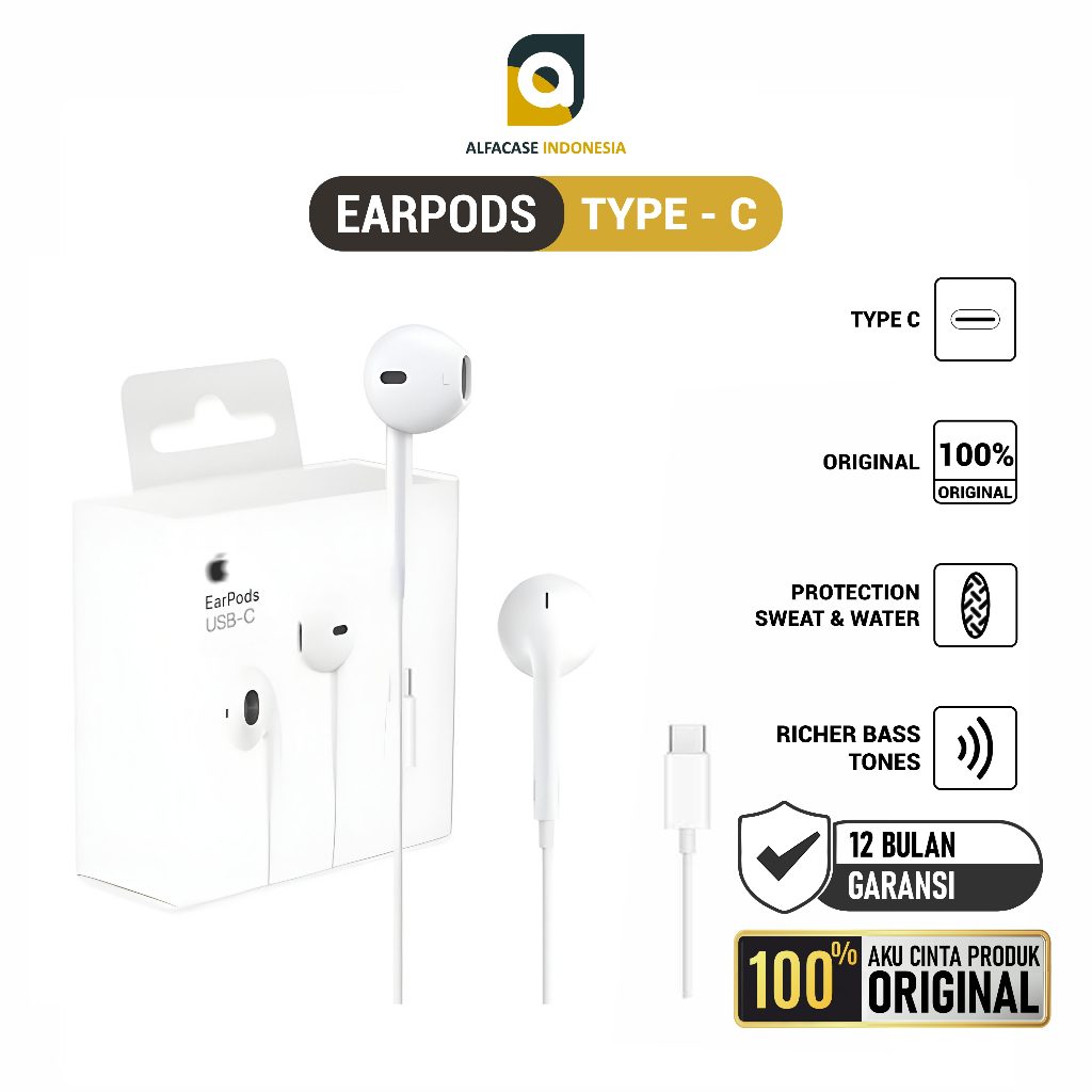 ALFACASE Earpods USB Type C iPhone - Cable