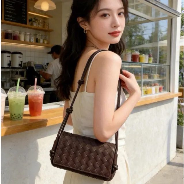 Tas Wanita Kulit Asli Woven – Korean Mini Shoulder Bag NB081