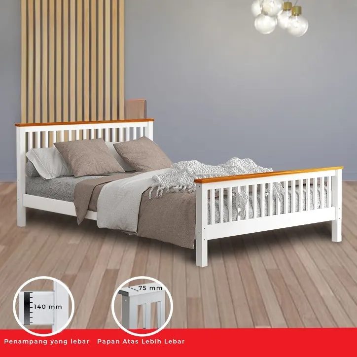 Tempat Tidur Dipan / Divan Minimalis Kayu Anak Dari Mahoni Solid