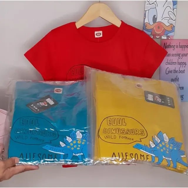 Kaos anak gambar dino
