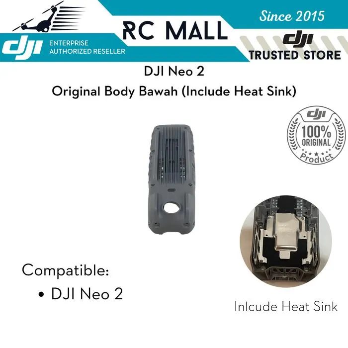 Body Bawah DJI Neo 2 Lower Shell Frame Heat Sink Drone 2 Original