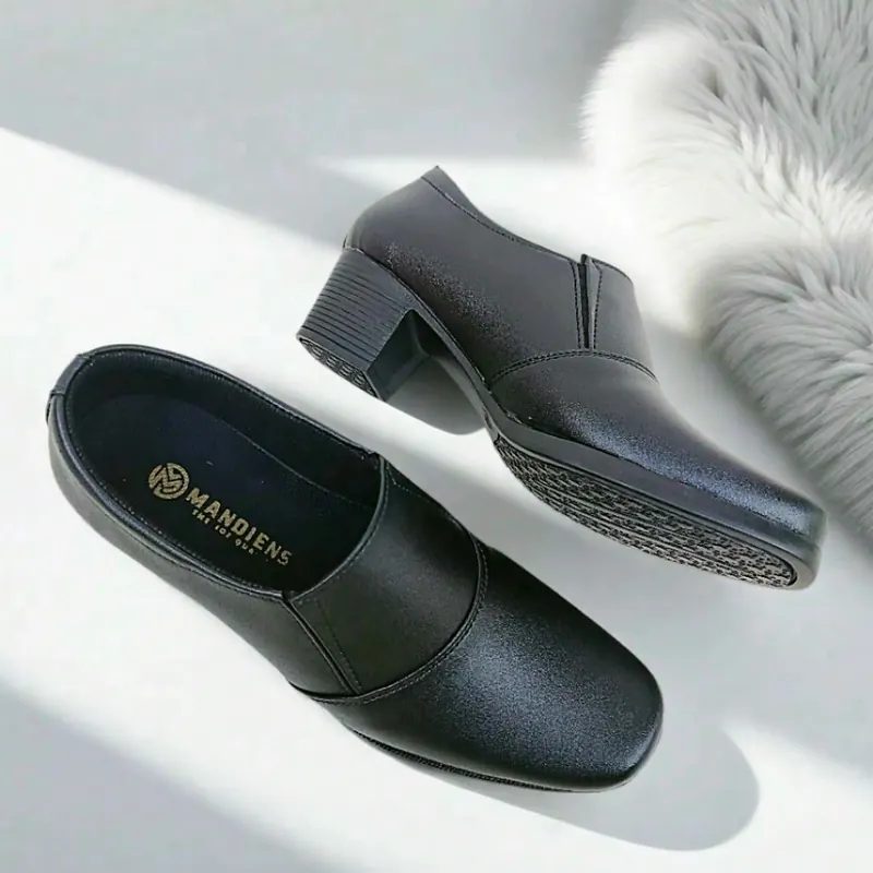 MANDIENS Sepatu Pdh Wanita Semi Boot Halboot Elastis Dop