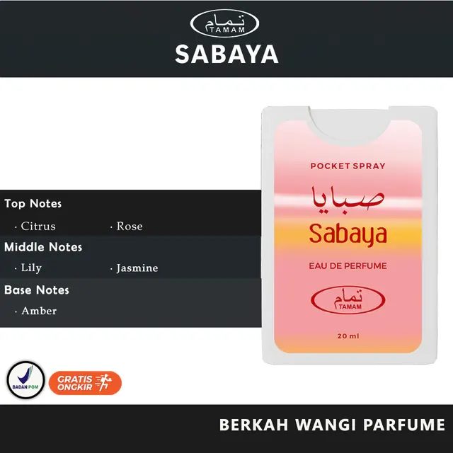 Parfum Pocket SABAYA 20 ML BPOM BY - TAMAM