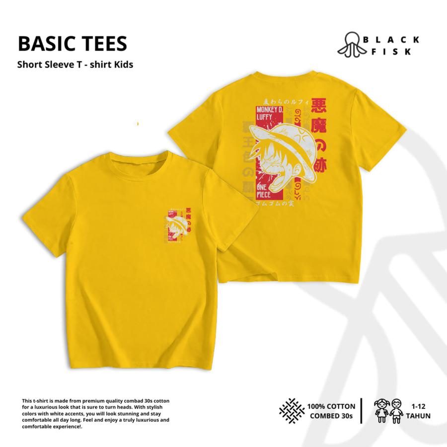 Blackfisk Kids Baju Kaos Anak Laki-Laki Perempuan Unisex Umur 1-12 Tahun