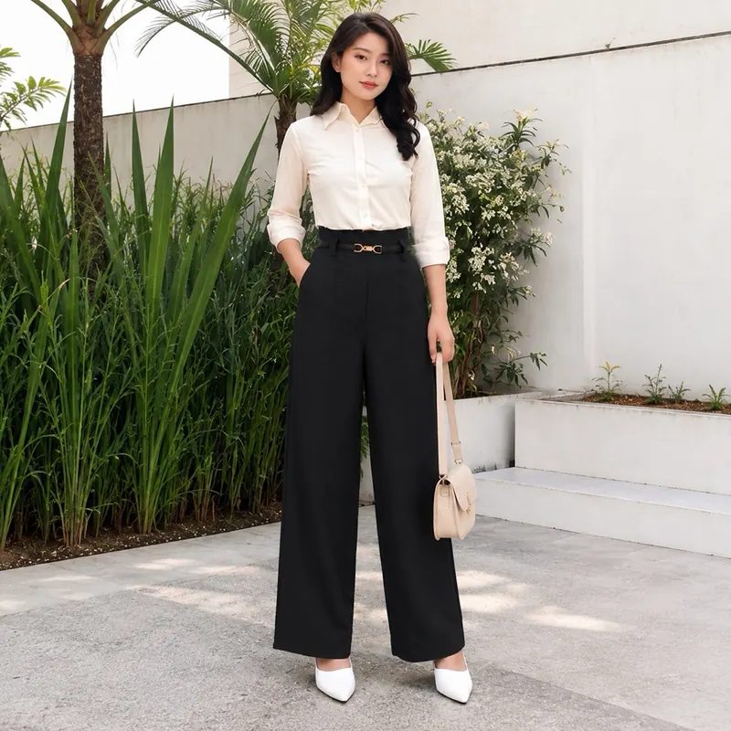 Diora Highwaist Pants / Kulot Straight Cut Wanita