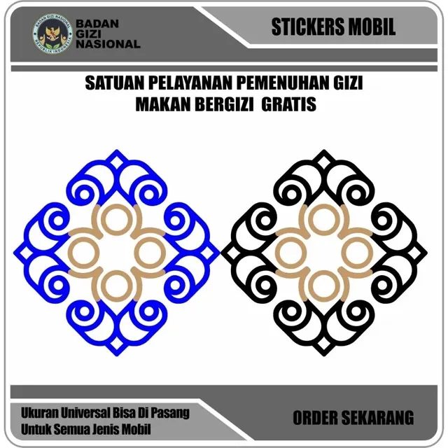 Stiker Batik BGN MBG STKER makan bergizi gratis