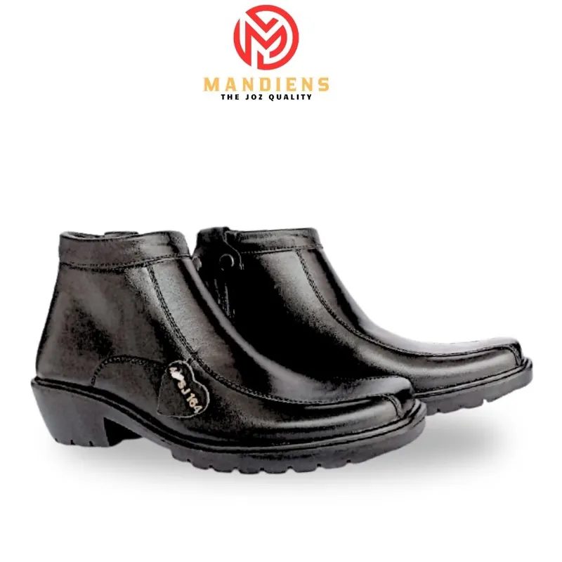MANDIENS Sepatu Boots Pria PDH Kulit Asli Medali K164 - Sepatu Kulit Pdh Tni Polri Security - Sepatu Putih Perwira