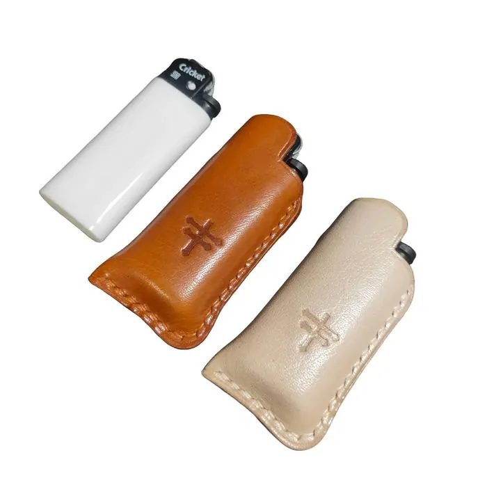 Case Cricket Mini Leather, lighter sarung korek Nabati Kulit
