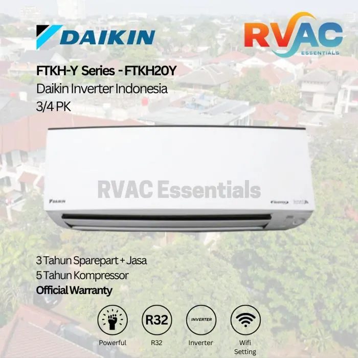 Daikin AC Inverter 3/4 PK FTKH20-YV Indonesia