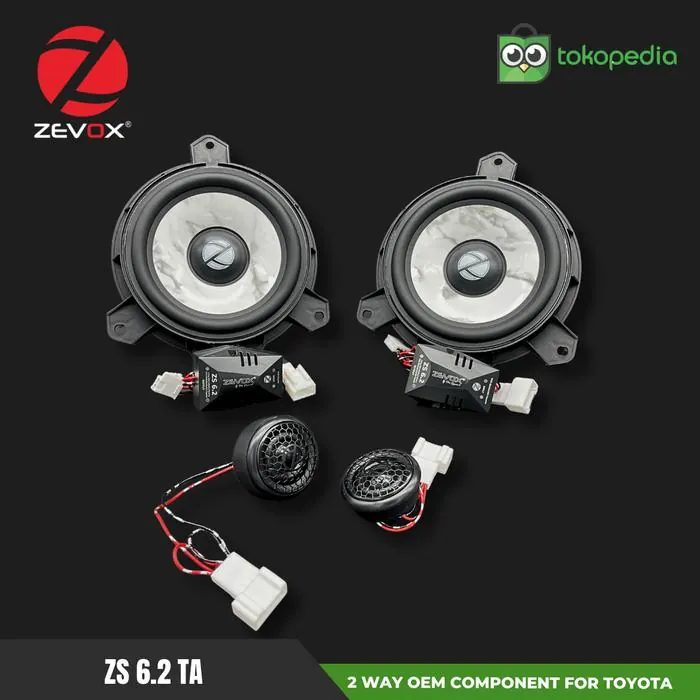 ZEVOX Speaker Set 2 Way OEM TOYOTA Plug And Play - ZS 6.2 TA