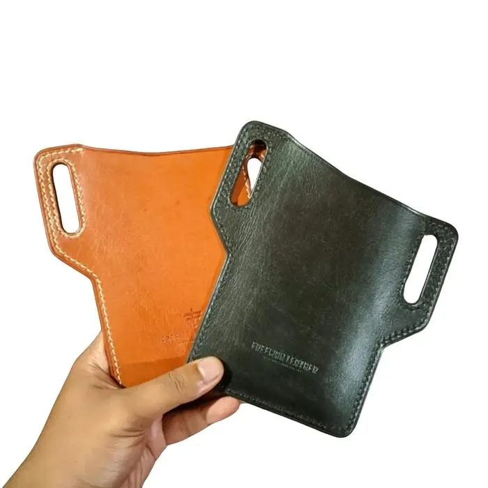 Phone Case Belt loops Leather - Kulit Nabati Vegetable Kartu