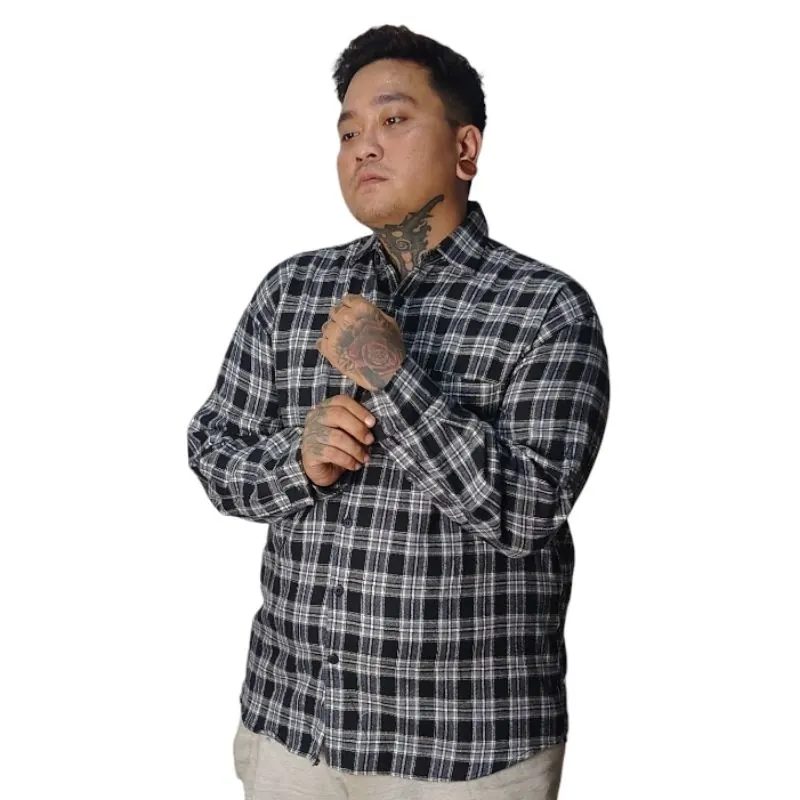 Kemeja Flannel Big Size Premium Dewasa Lengan Panjang Unisex
