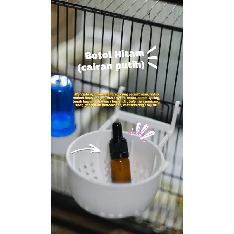 Botol Hitam Cairan Putih Obat Lesu Dan Nafsu Makan Kurang