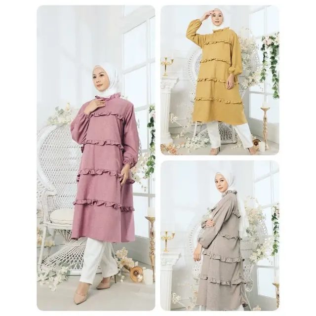 ‼ Kirani Tunik Atasan Muslim Wanita by Radwah Original