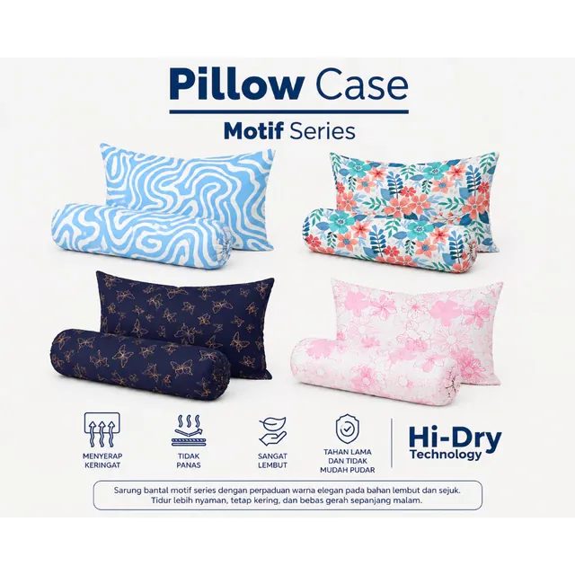 Sarung Bantal & Guling Motif - Makersleep