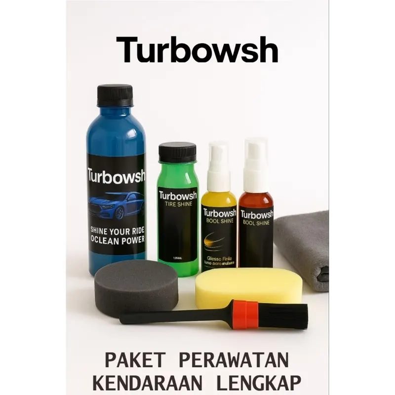 Paket Perawatan Motor Lengkap Turbows Free Microfiber